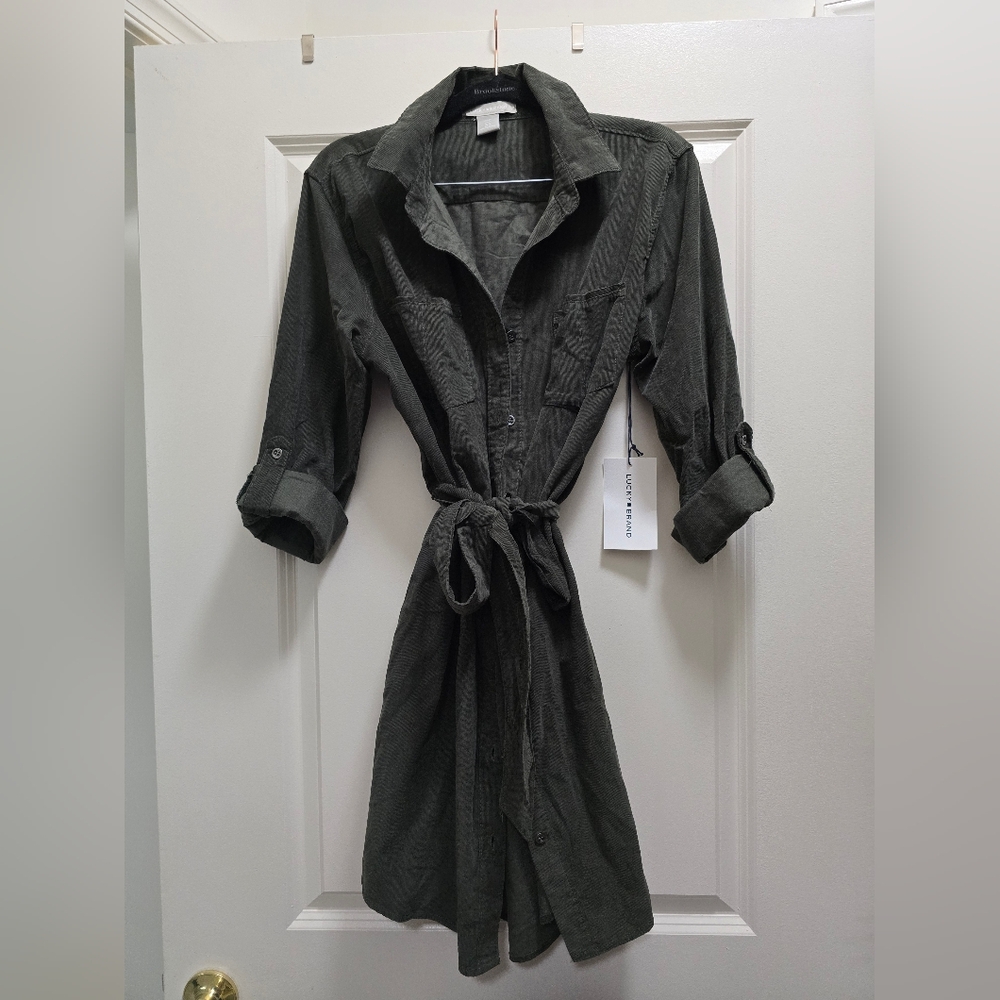 Lucky Brand Dark Green Midi Dress
